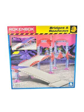 Rokenbok System Bridges and Roadways Building Set 34315- 173 Pcs (4 pcs missing)